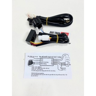 Mạch lắp đèn l4x,auto passing, bi cầu mini kèm tắt đèn cho các dòng xe airblade 160, wave 110, winner x,sh....