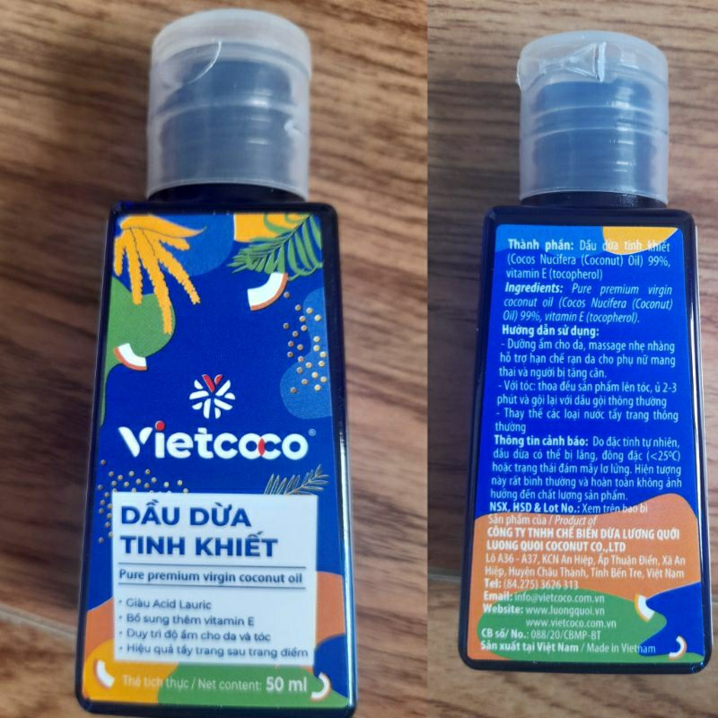 Dầu dừa tinh khiết mỹ phẩm Vietcoco 50ml