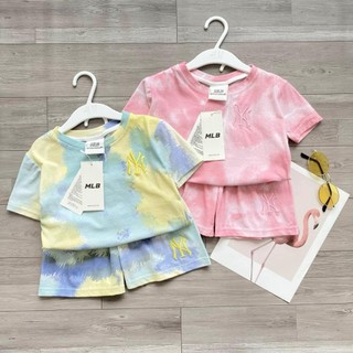 ✨ plinh kid ✨bộ đùi loang mlb xanh hồng bt bg