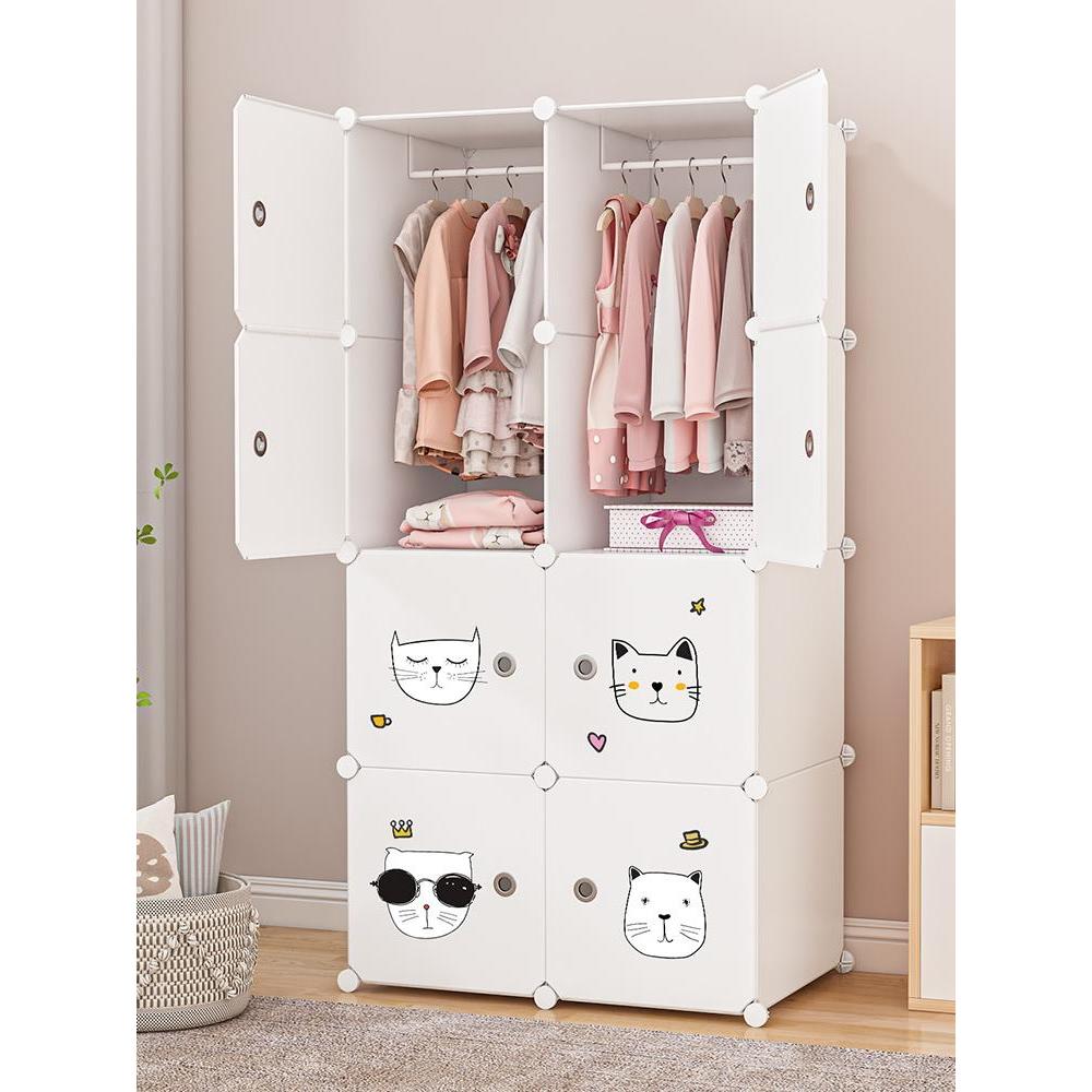 Tủ lưu trữ, bảo quản quần áo chống bụi - Bộ trắng hình mèo vua - 1999s.store