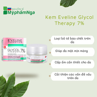 Kem Eveline Glycol Therapy 7% giảm mụn, mờ thâm, tái tạo da