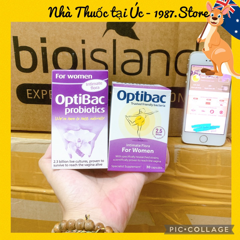 (Date 2024) Men vi sinh Optibac tím Optibac Probiotics For Women 30v/90v, UK Anh Quốc
