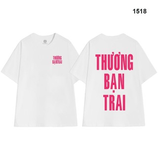  Áo Thun Cho Cặp Đôi Thương Bạn Trai, Thương Bạn Gái Form rộng 100% Cotton 2 chiều Local Brand - AC359