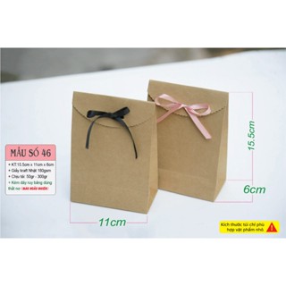  50 cái - Túi giấy kraft đựng quà tặng mini phụ kiện móc khóa quà lưu niệm son môi = Túi số 46 