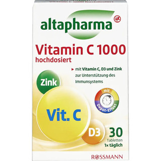 Viên uống bổ sung c vitamin c 1000 + d3 altapharma - hộp 30 viên