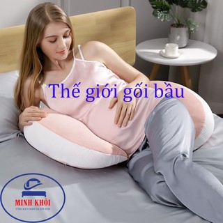 Gối bầu cánh tiên cao cấp kê bụng cho bà bầu điều chỉnh kích thước theo thai kì