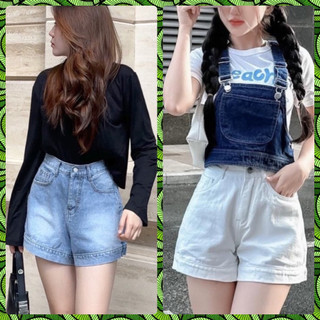  Quần short Jean nữ form chữ A ống rộng   kèm ảnh + video thật   