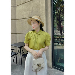 ☘️ ÁO SƠ MI LI XẾP CỔ SEN ☘️