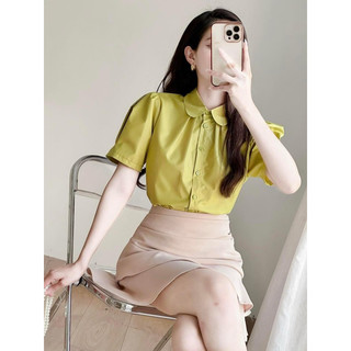 ☘️ ÁO SƠ MI LI XẾP CỔ SEN ☘️