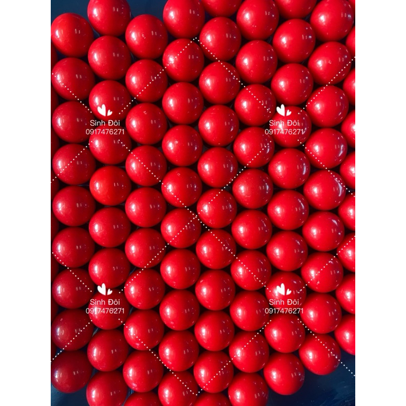 20 viên bi nhựa 20mm màu đỏ - phụ kiện bi các trò chơi
