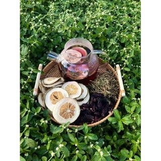 trà bưởi non lá sen