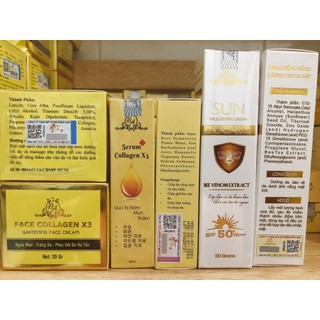 Kem face + serum x3 + chống nắng collagen x3 mpđa chính hãng