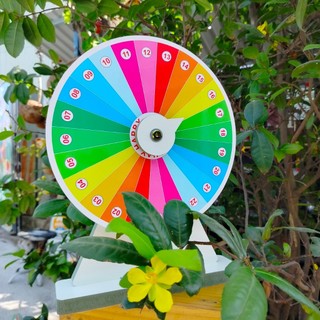 Vòng quay may mắn (nhiều màu viền trắng 24 ô - kt: 25cm x 35cm)