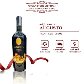Rượu vang Ý ngọt Augusto Semi Dolce 11,5% chai 750ml nhập khẩu chính hãng