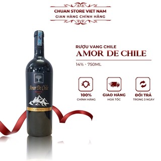Rượu vang đỏ Amor De Chile Reserva nho Carmenere cao cấp14% chai 750ml