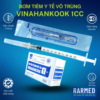 Bơm tiêm 1cc vinahankook bơm tiêm xilanh y tế 1ml vô trùng - tặng kim / nhiều cỡ