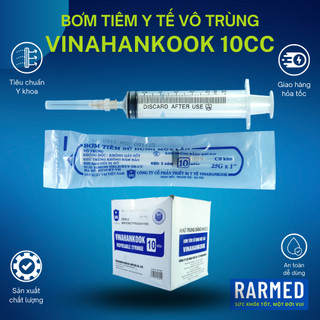 Bơm tiêm 10cc vinahankook bơm tiêm y tế xilanh 10ml vô trùng - tặng kim / nhiều cỡ