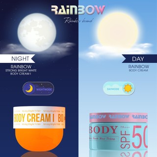 Combo dưỡng da ngày đêm kem body rainbow kem tẩy cao cấp rainbow