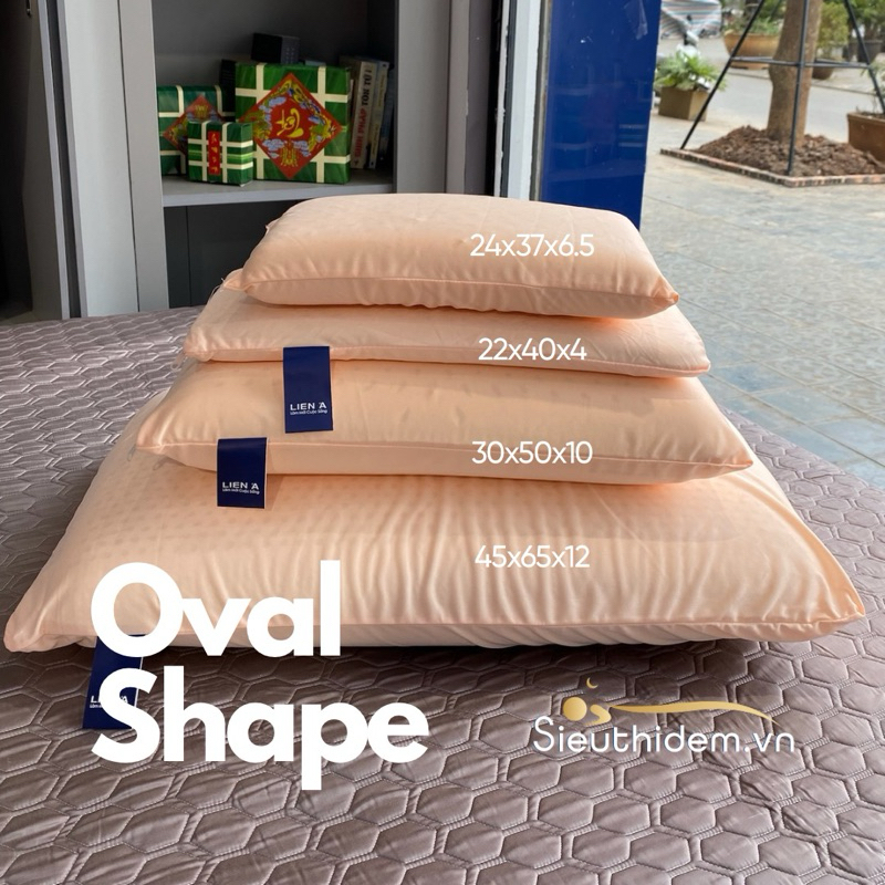 Gối cao su Liên Á Oval - Hàng chính hãng