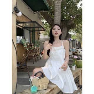 Váy Hai Dây Dáng Ngắn Đầm Ren Nữ Dáng Váy Suông VL06