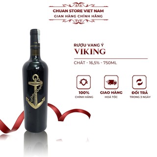Rượu vang Ý chát Viking Negroamaro 16.5% chai 750ml nhập khẩu chính hãng