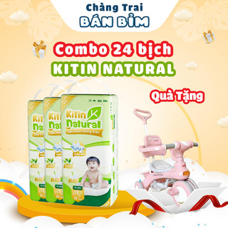  Tã Bỉm Kitin Natural size NB56/S50/M44/L40 mềm mại, chống hăm, kháng khuẩn, thấm hút vượt trội