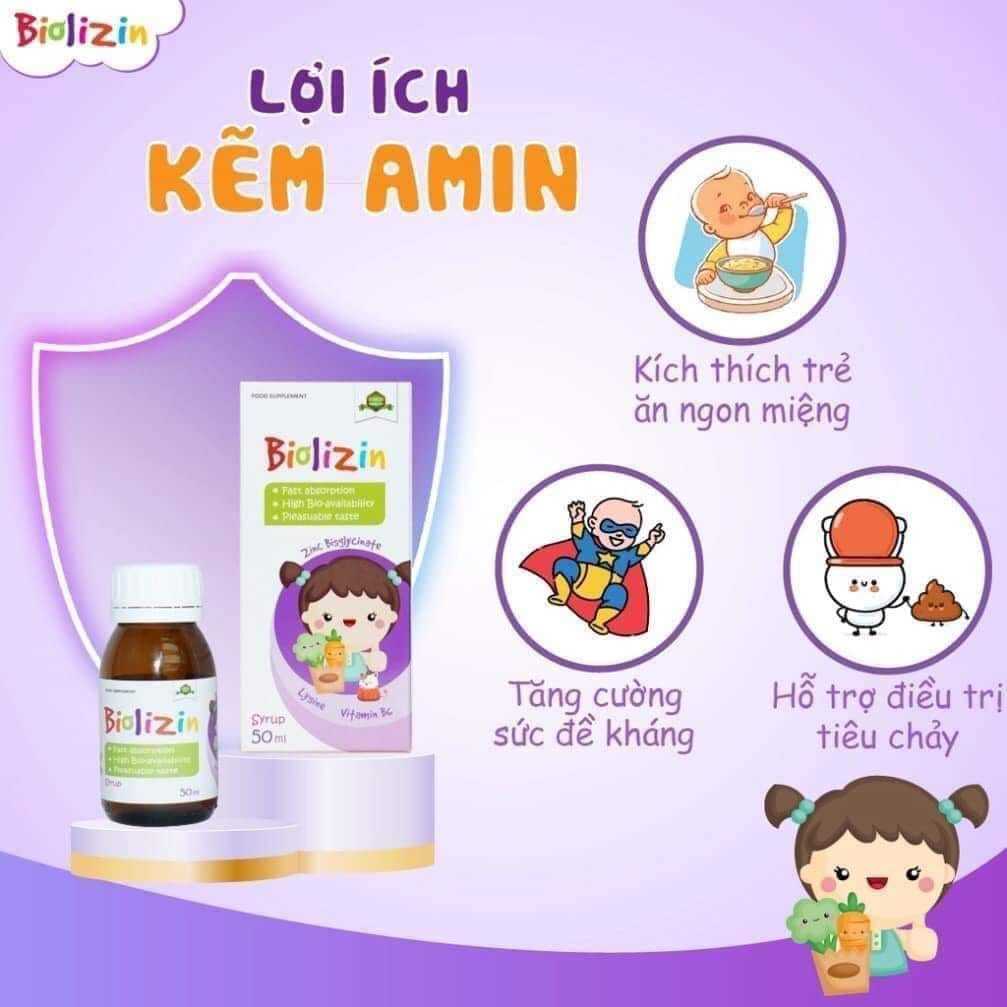 Combo Kẽm Hữu Cơ BIOLIZIN 50 ml và Sắt Ferrolip Baby