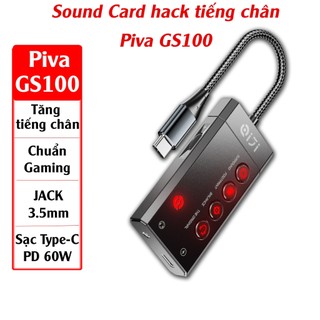 Sound card Typec Piva GS100 Hack tăng tiếng chân Card âm thanh TypeC có mic chuyên game Sound Card Piva GS 100