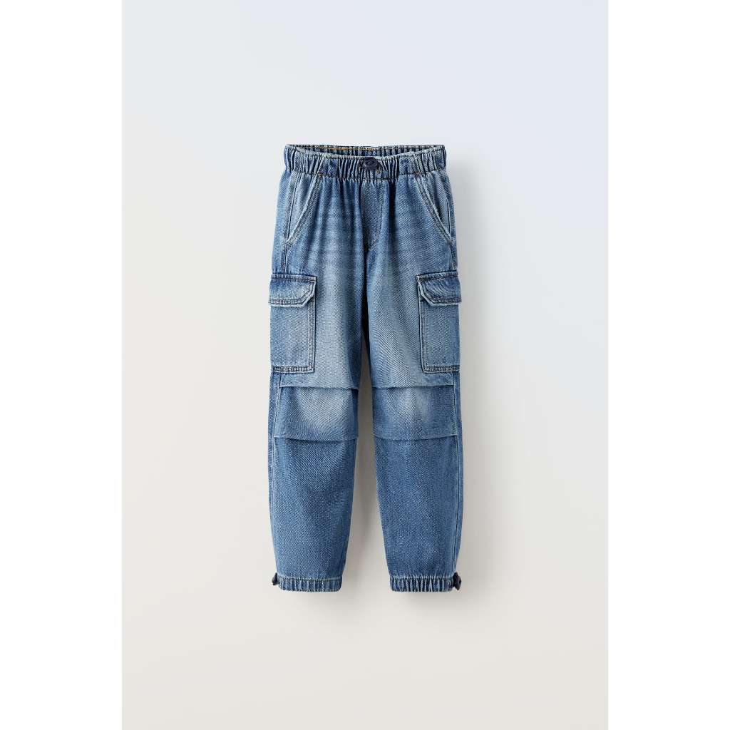 Quần cargo denim Za.Ra năng động cho bé trai size 11-12Y