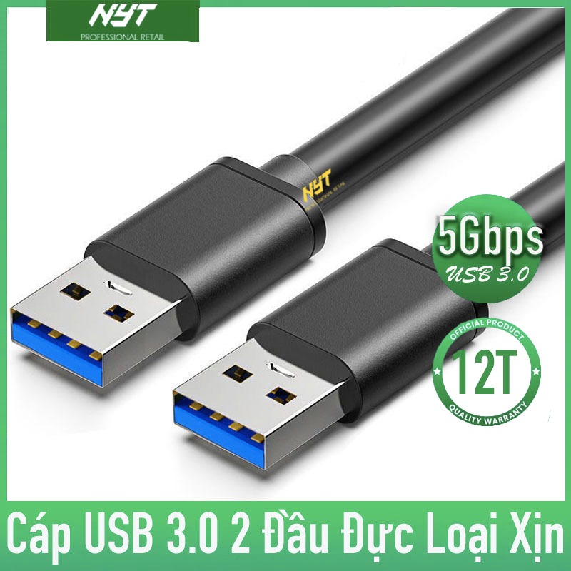 Cáp USB 3.0 Link 2 Đầu Đực NYT Tốc Độ Cao 5Gbps Sạc & Truyền Dữ Liệu