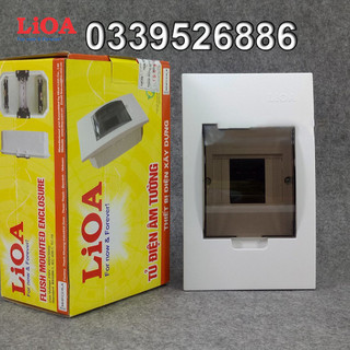 Tủ điện âm tường LiOA chứa 2 cầu dao đôi hoặc 4 cầu dao đơn