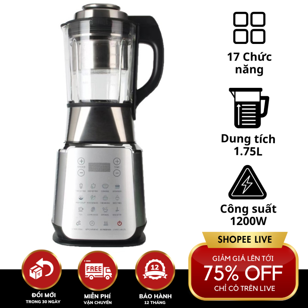 Máy làm sữa hạt Kaw Z-1000, xay nấu đa năng nhiều chức năng dễ dàng sử dụng