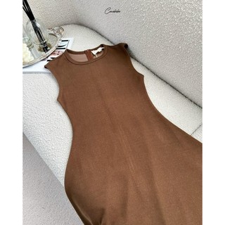 Váy 2 Dây Dáng Dài Thun Gân Co Giản.(Hoả Tốc) CC004