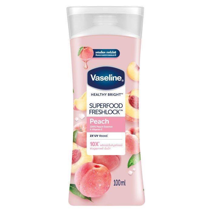 Shop'LILA.SỮA DƯỠNG THỂ TRẮNG DA VASELINE SUPER FOOD FRESHLOCK PEACH HƯƠNG ĐÀO 100ML - 15330