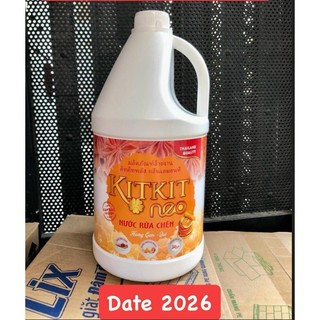Nước rửa chén KitKit Plus hương cam quế can 3.5 lít