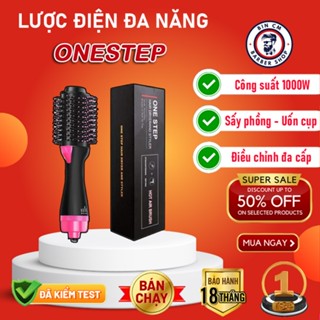 Lược điện OneStep - Lược uốn cúp kiêm máy sấy khí tạo phồng đa năng 3in1 - Lược chải tóc tròn xoay 360 độ