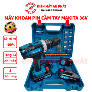 Máy khoan pin cầm tay mini máy bắn vít MKT 36V lõi đồng 3 chức năng siêu khỏe bảo hành 6 tháng