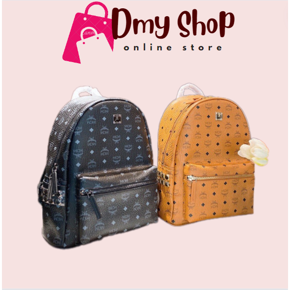 Balo nam nữ MCM Size to da đẹp, Ba lô thời trang học đi làm tiện lợi cao cấp đủ 3 size-