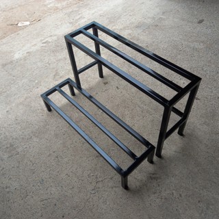 Kệ sắt dài 80cm, rộng 15cm, cao cm, thép 16x16mm mạ kẽm sơn tĩnh điện - kệ để chậu cây - giá kê chậu hoa