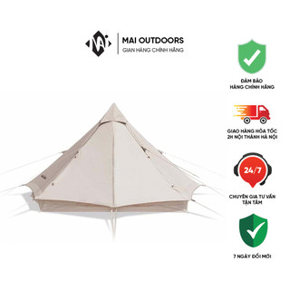 Lều cotton Brighten 6.4 NatureHike NH20ZP004 dành cho 3-4 người