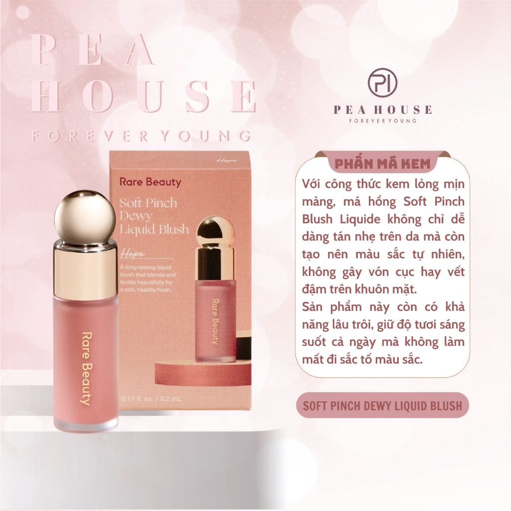 Má hồng Rare beauty liquid blush màu Hope size mini