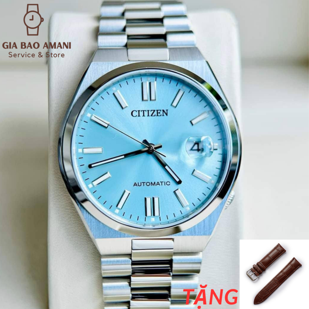 Đồng Hồ Nam CITIZEN Automatic NJ0151-88M Tsuyosa Ice Blue Chính Hãng Tặng Dây Da Cao Cấp