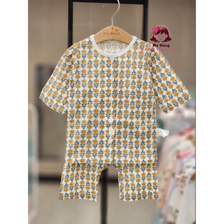 Bộ cotton xước mỏng mát Moi.moln xuất Hàn dư xịn