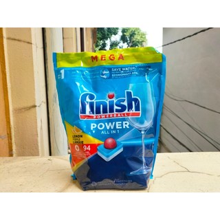Viên rửa bát  Finish Tổng hợp 3 trong 1 cao cấp 94 viên + Tặng viên Finish dùng thử