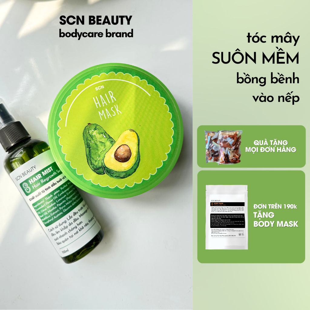 Combo dưỡng tóc- ủ tóc và dầu bưởi