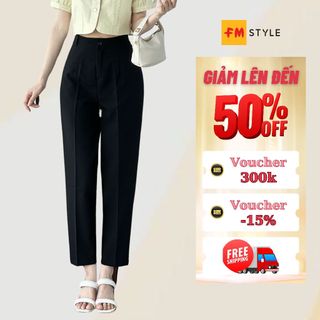 Quần tây nữ lưng cao FMSTYLE baggy công sở gấu bằng 88 đi học đi làm chất tuyết mưa Vitex cao cấp 2309QTUB5811101