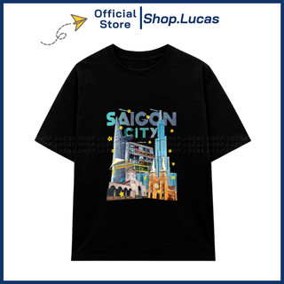 Áo Thun In Chữ Sài Gòn Việt Nam Unisex Nam Nữ Chất Vải Cotton Co Giãn Thoáng Mát Shop.Lucas