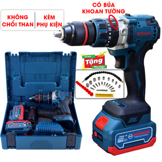 [Chính Hãng] Máy Khoan,Bắt Vít Pin BOSHUN 13mm BS-ID1390BL -KHÔNG CHỔI THAN - Khoan Rút Lõi, Tường, Bê Tông, Gỗ, Sắt,.