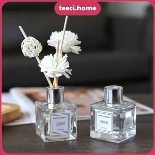 Lọ Thủy Tinh Nước Hoa Phát Tán Khuếch Tán Hương Thơm Tinh Dầu Nước Hoa Thơm Phòng 2 Bông Hoa Vuông TEECI U060