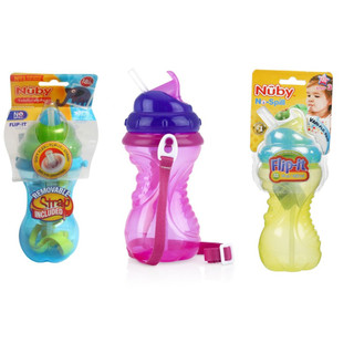 Bình uống nước ống hút kèm dây đeo Nuby, dung tích 420ml
